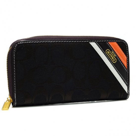 Coach Legacy Stripe In Signature Large Coffee Wallets AHG | Coach Outlet Canada